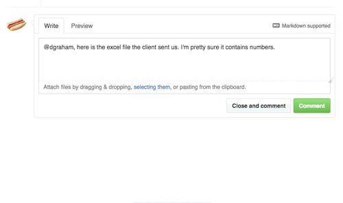 File attachments screenshot