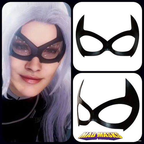 Halloween Cat Ears Mask For Cosplay, Black Cat Mask Marvel, Cosplay Cat Design Eye Mask, Black Cat Mask, Latex Cat Mask, Bee Birthday Cake, Black Cat Cosplay, Future Costume, Spiderman Mask