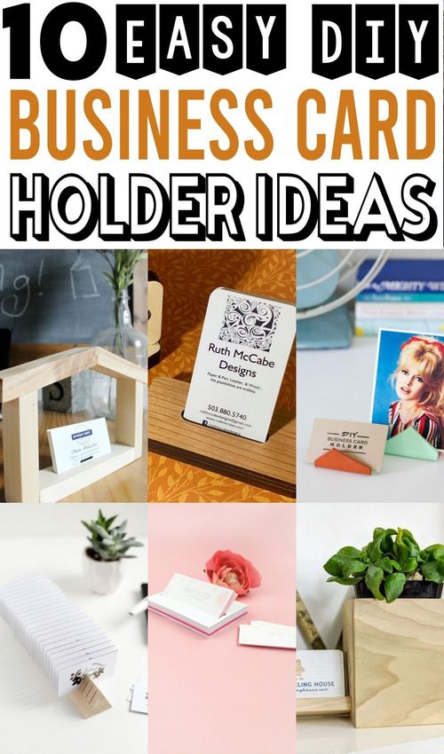 10 easy diy business card holder ideas that are perfect for the office or home