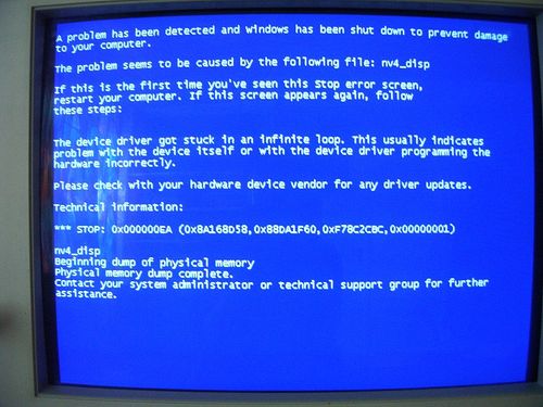 infinite loop bsod