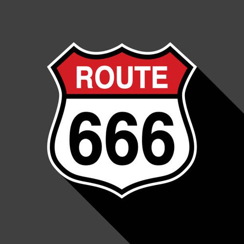 route 666 sign - number 666 stock illustrations