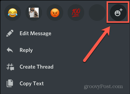 discord mobile add reaction