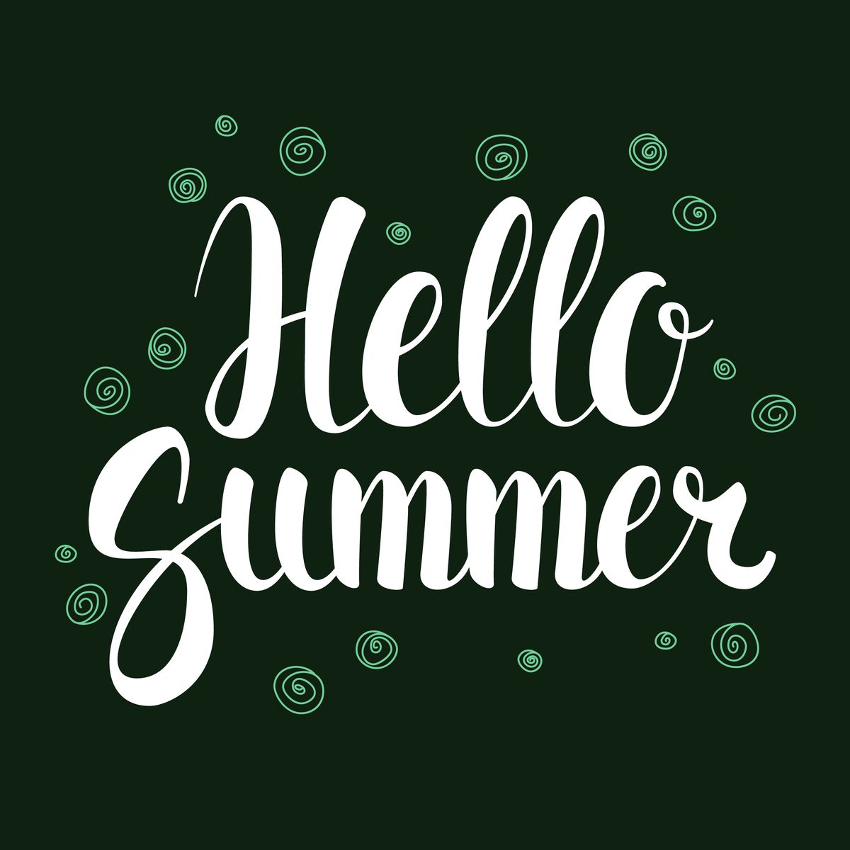 Hello Summer, Calligraphy season banner design, illustration 266040 ...