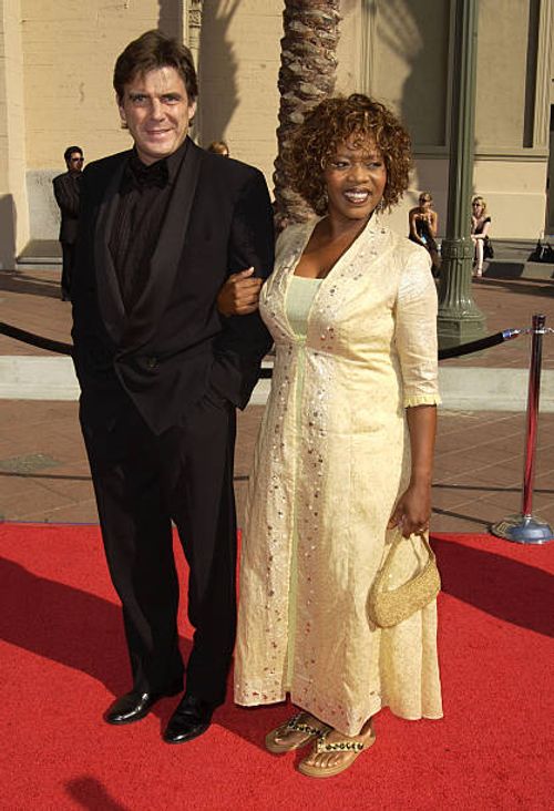 Alfre Woodard & Husband during 2003 Emmy Creative Arts Awards - Arrivals at Shrine Auditorium in Los Angeles, California, United States.