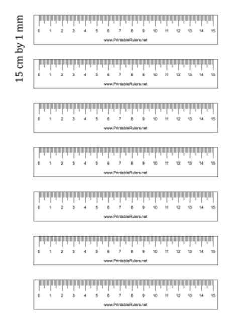 15-cm by mm Ruler Printable Ruler