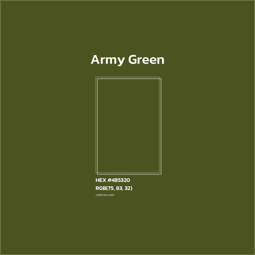 HEX #4B5320 Army Green Color - Color Code