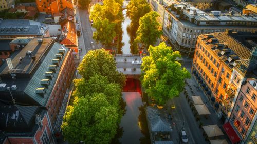 Liljeholmen's old town and Uppsala Canal