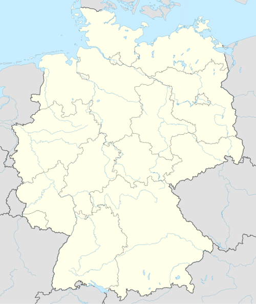 Deutschlandkarte, Position der Stadt Mengen hervorgehoben