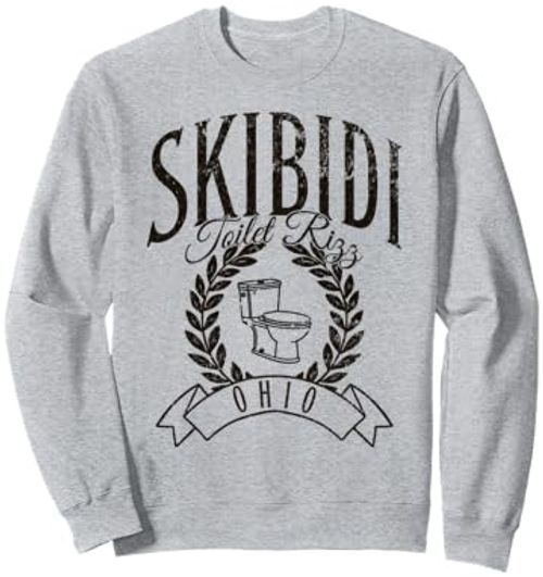 Skibidi Toilet Rizz Meme Ohio Humor Viral Trend Sweatshirt