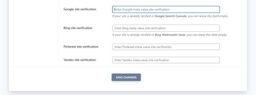 SEOPress Advanced settings simplify the Google site verification process.