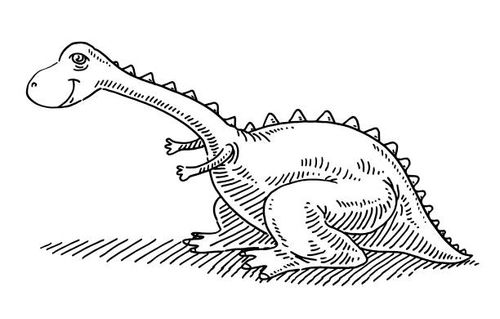 cute cartoon dinosaur drawing - cute dinosaur drawing stock illustrations