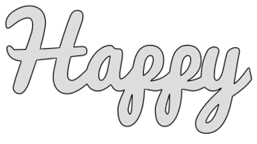 Happy. Free, printable, word art, pattern, stencil, template, vector, svg, print, download, clipart, design, svg, coloring page.