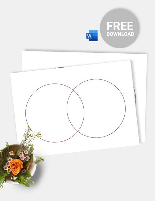 Blank Venn Diagram 2 Circles in Word