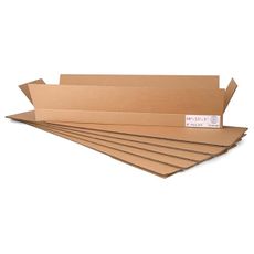 Paclord Flat Cardboard Boxes 48"L x 15"W x 3"H (Pack of 6) - USA-Made Packing Boxes for Moving, Shipping, or Storage - USPS, UPS, FedEx Approved - Professional Packing Supplies for Moving