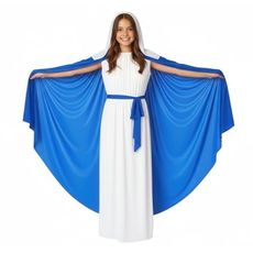 Morph Virgin Mary Costume for Kids, Mary Costume for Girls, Nativity Costumes for Kids, Christmas Costumes for Girls - Large