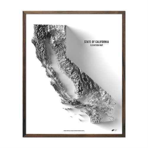 California Elevation Map - Muir Way - Elevation