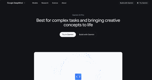 Google Gemini 3.1 Pro 演示截屏