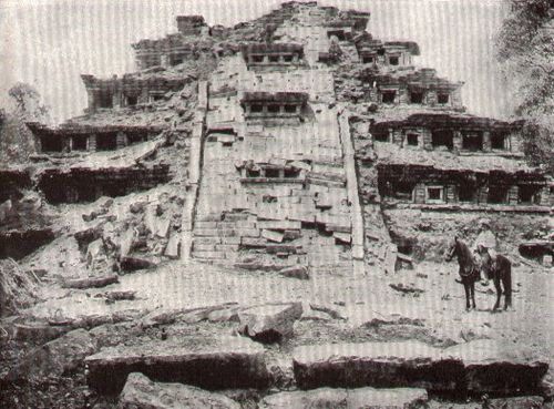 Pyramid of the Niches, El Tajín (National Geographic Magazine, February 1913)