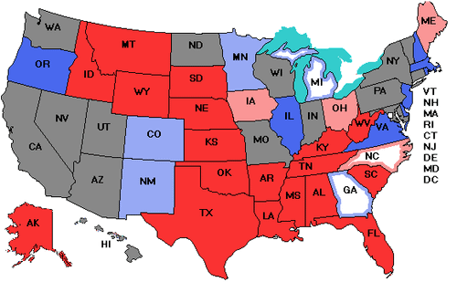 Electoral college map