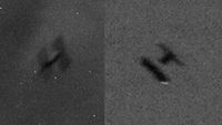 Big, doomed satellite seen from space as it tumbles towards a fiery reentry on Feb. 21 (photos) | Space