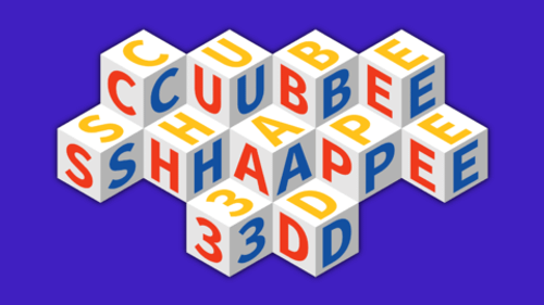 Letras em cubo 3D isométrica editável