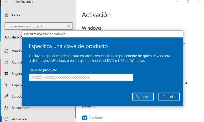 Activación Windows