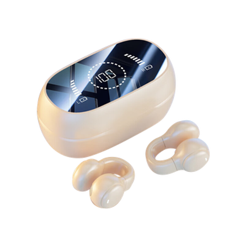 嘉柏兰【2025最新款丨HIFI全景音】骨传导概念蓝牙耳机耳夹式不入耳超长续航大容量运动跑步骑车高音质 顶配版丨肤色丨全景声升级续航