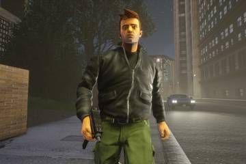 The GTA III protagonist in the definitive edition of the game