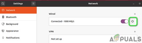 6 click the gear icon of the network