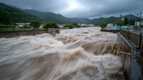 増水する河川と迫る氾濫の危機