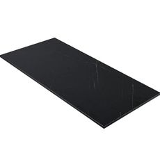 Kaboon Universal Tabletop 45"x20", Solid One-Piece Melamine Table Top, L-Desk Floating Desk DIY, Home and Office, Cloud Atlas/Black Marble