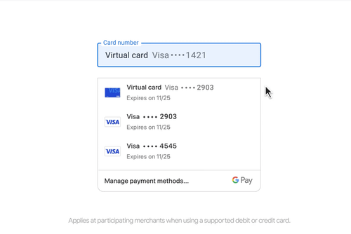 Virtual cards are part of Chrome’s autofill system.