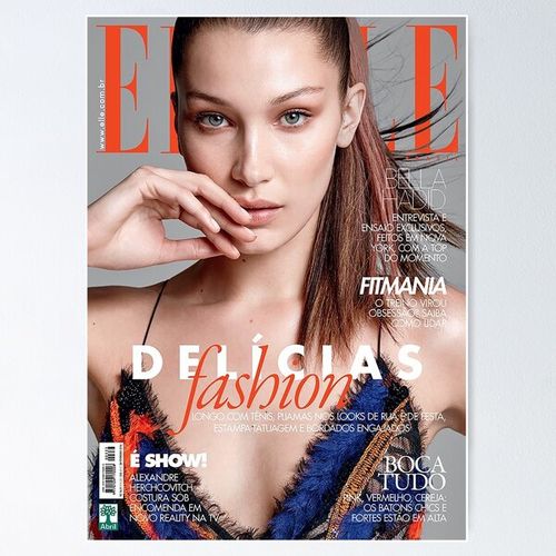 Item preview, Bella Hadid Elle Magazine Cover designed and sold by idkbutpuppies.