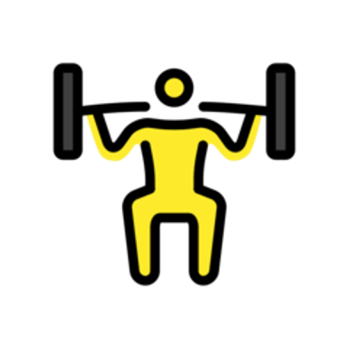 How Person Lifting Weights emoji looks on Openmoji.