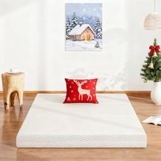 Vipbear Folding Mattress, 6 Inch Tri-fold Mattress King Size, Foldable Memory Foam Mattresses Topper with Washable Cover, Floor Bed with Storage Bag for RV& Camping& Home Use