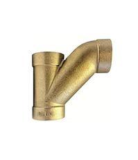 EZ-FLUID Plumbing 1-1/2" Nominal (1-5/8" OD) DWV Cast Brass TEE-Wye Combo Copper Pipe Fitting C x C x C (Copper Sweat Sockets) Connection Cast Brass Fitting For DWV System (1Pack)