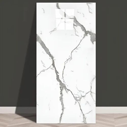 Kit 10 Placas Adesiva Mármore 3d Auto Colante Parede 60x30 Cor Rachadura Branca