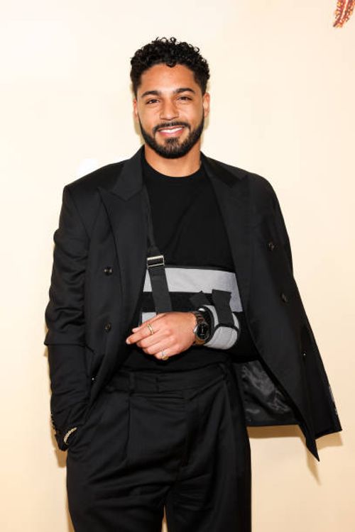 Michael Evans Behling attends the season six premiere and 100th episode celebration for The CW's "All American" at Manuela on March 23, 2024 in Los...