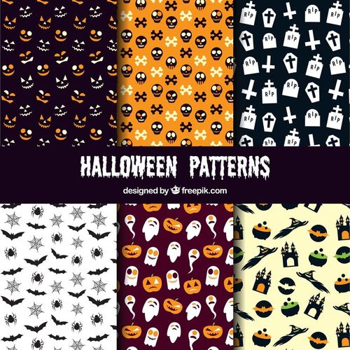 Free Vector various halloween patterns