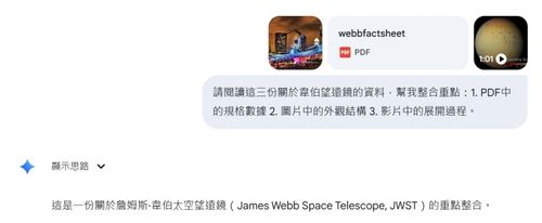 Gemini 3 Pro整合PDF、圖片與影片內容
