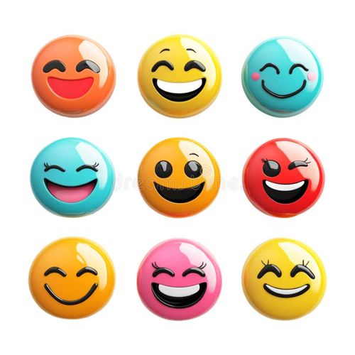 PNG Smiley Emojis 3D auf transparentem Hintergrund lizenzfreie abbildung.