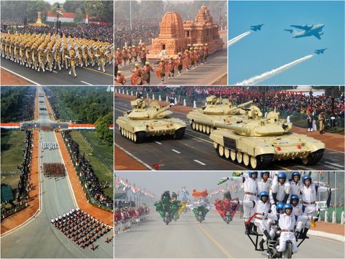 republic day parade india montage