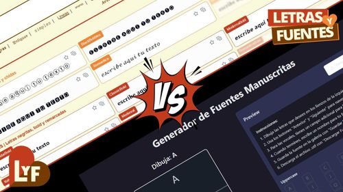 Diferencias generador de fuentes vs conversor de letras