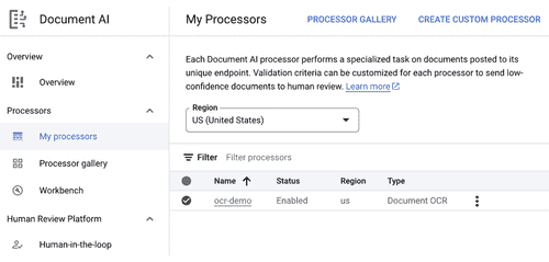 图 13.2 – 在 Google Cloud 的 Document AI 中创建自定义处理器