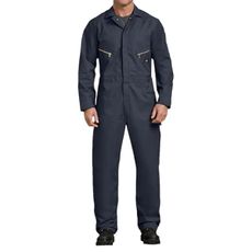 Dickies Men's 7 1/2 Ounce Twill Deluxe Long Sleeve Coverall, Dark Navy, Large Regular