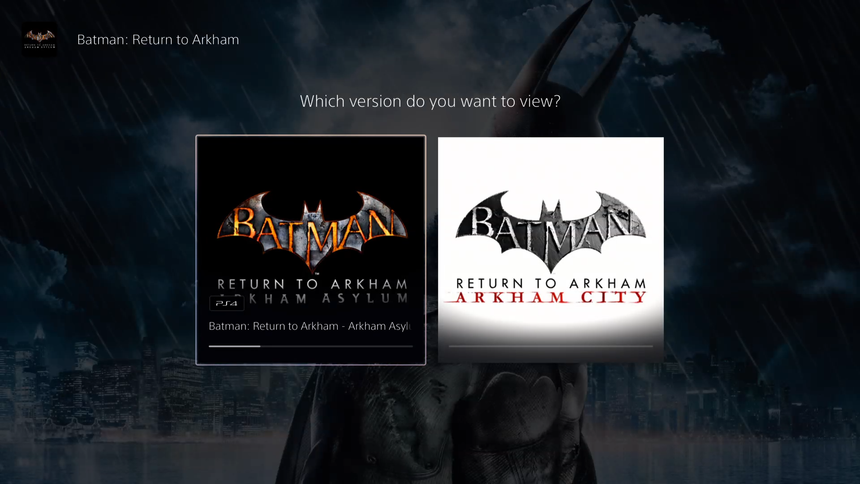 SelectVersionReturntoArkham.PNG