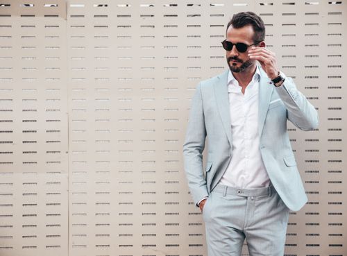 Daytime Men's Semi Formal Wedding Attire image