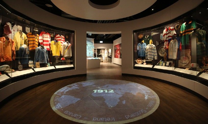 Interior of World Rugby Museum
