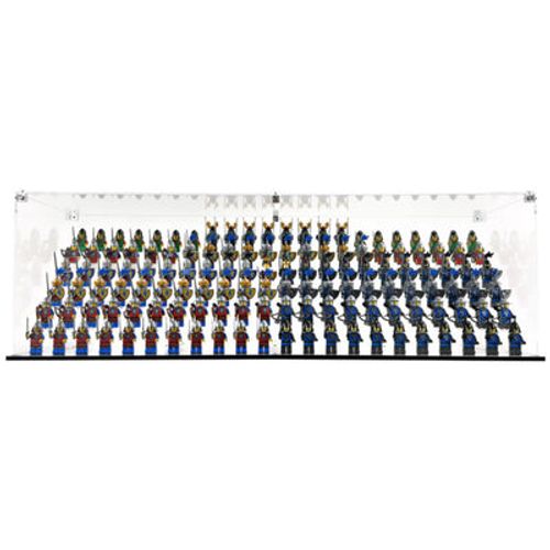 LEGO - 3mm thick Custom Acrylic Display Case for 132 Minifigures fits IKEA Billy (9h x 28.5w x 9.5d) by Display Geek Flying Box 3mm thick dust and dirt protection