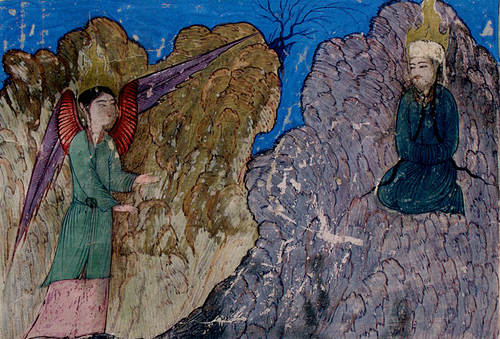 hafiz i abru %22muhammad s call to prophecy and the first revelation%22 folio from a majma al tavarikh compendium of histories c 1425